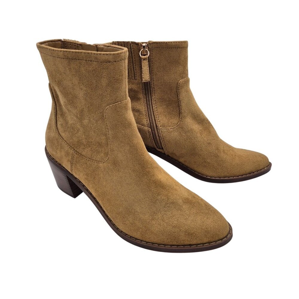 J Crew Women's Western Boots Size 8 M Sueded Golden Brandy Brown